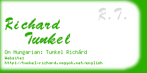 richard tunkel business card